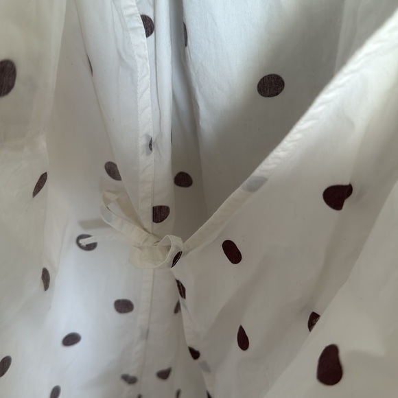 GANNI Polka-Dot Poplin Wrap Shirt L/XL - Picture 10 of 14